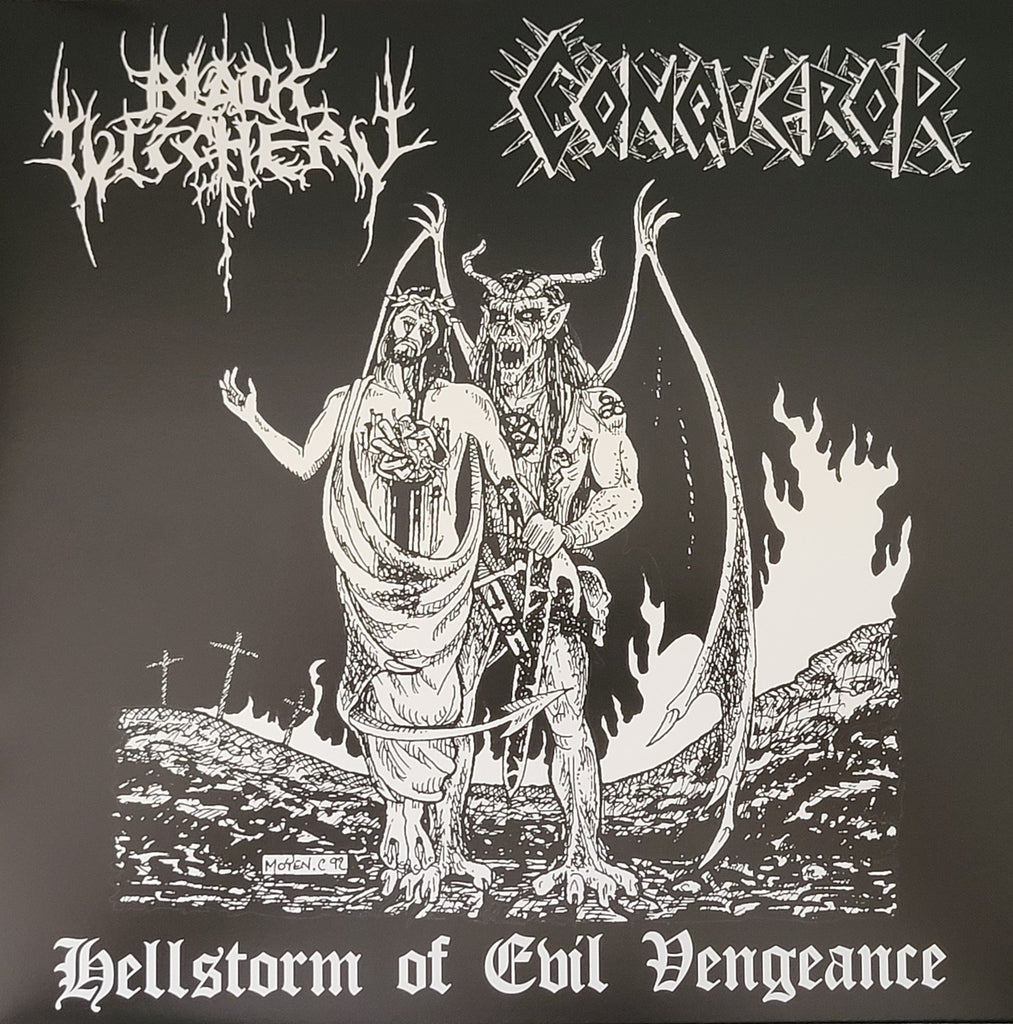 Black Witchery / Conqueror - Hellstorm of evil vengeance Split LP