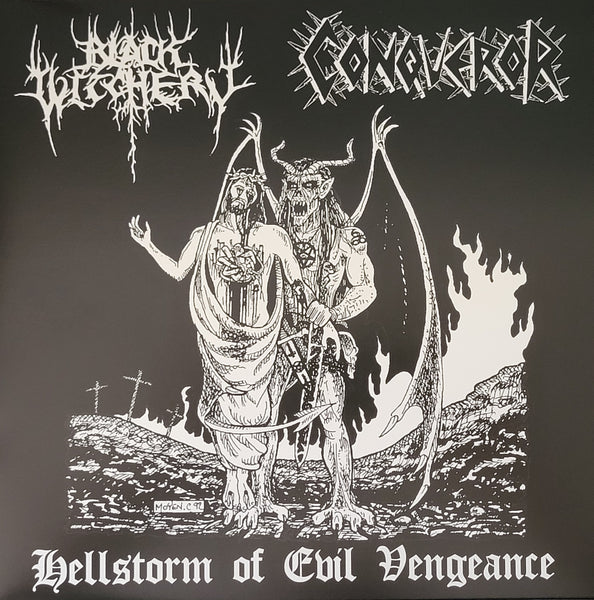 Black Witchery / Conqueror - Hellstorm of evil vengeance Split LP